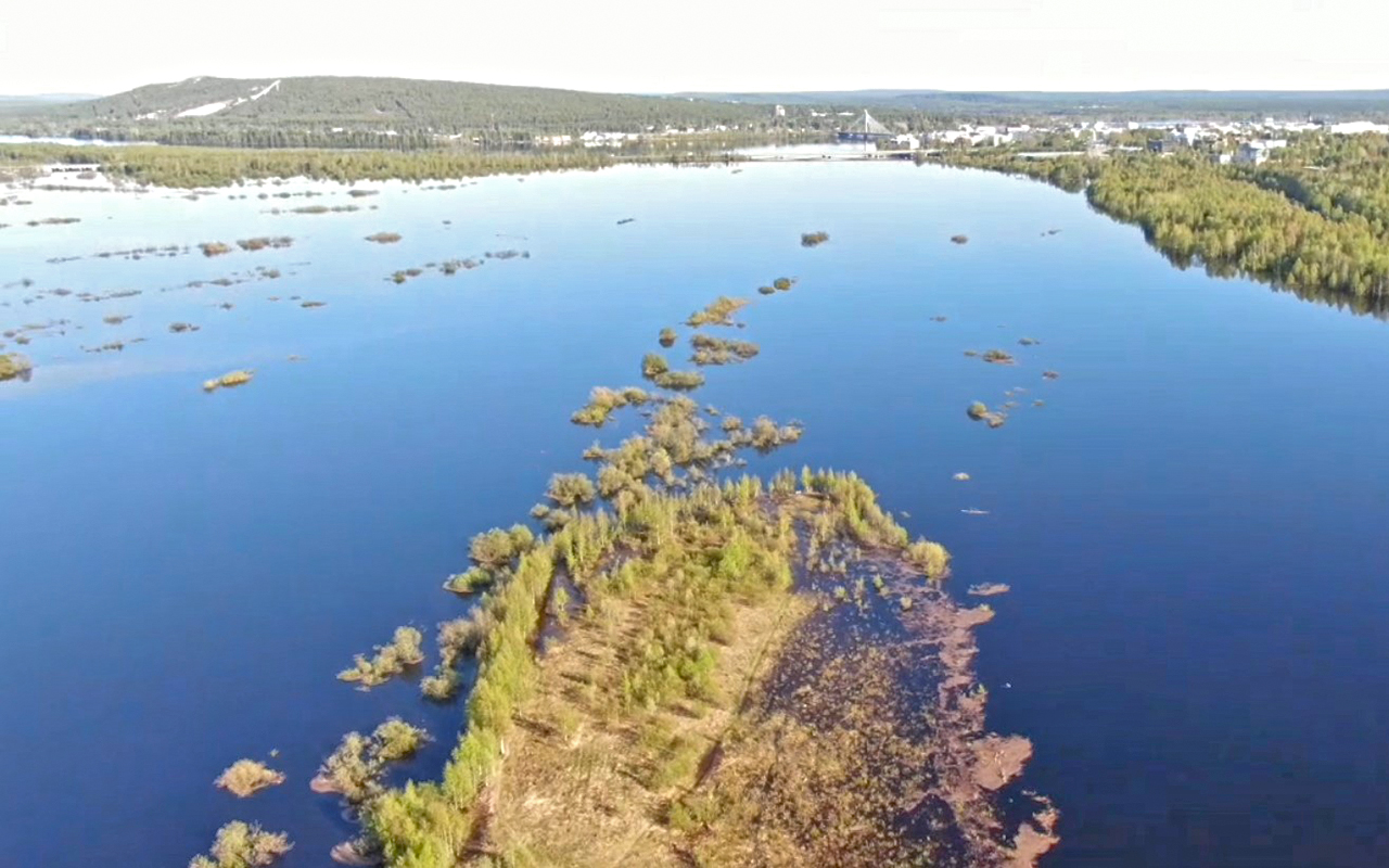 Lapin ELY-keskus: Ounasjoen suiston tulvaa 1.6.2020